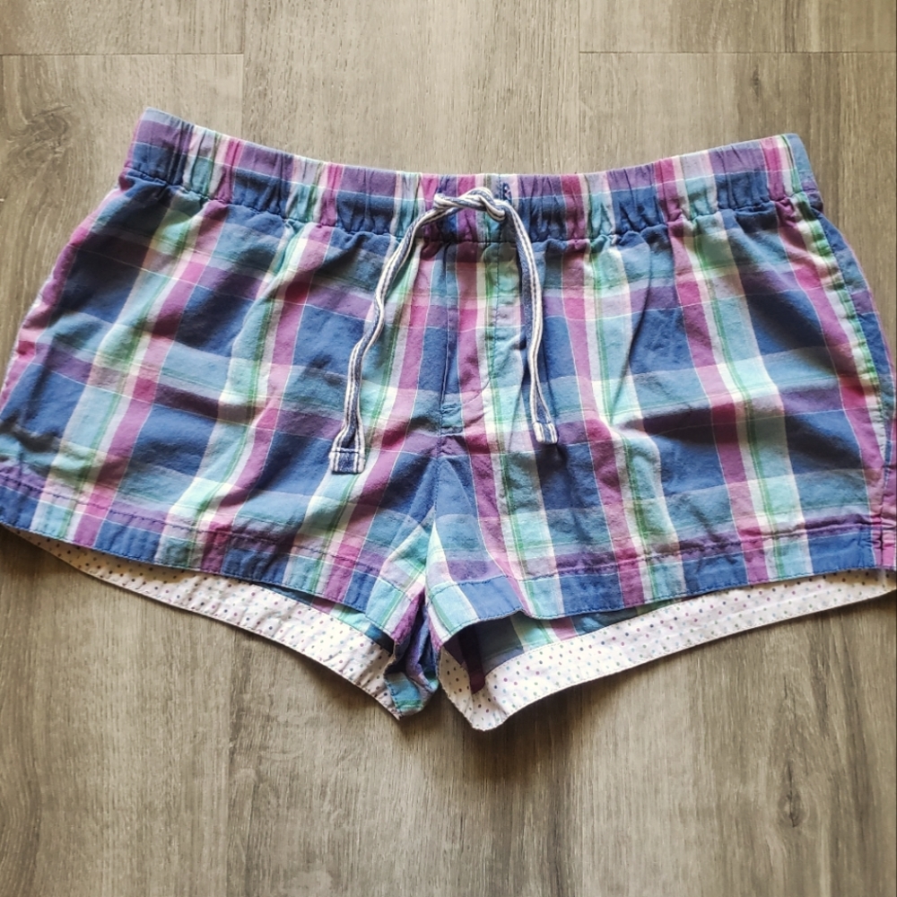 Xhilaration Sleepwear Plaid Shorts, Size Medium